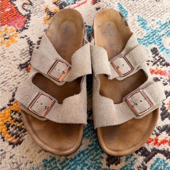 Birkenstock Arizona Suede Soft Footbed Sandal - Picture 2 of 10